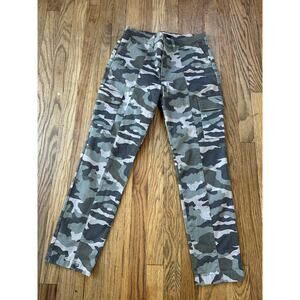 J. Crew Vintage Straight Cargo Pants Crop Ankle Camouflage Stretch Size 28